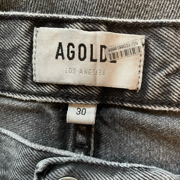 AGOLDE 90s Pinch Waist Straight Leg High Rise Medium Gray Denim Jean Size 30 - Picture 9 of 12